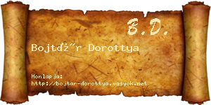 Bojtár Dorottya névjegykártya